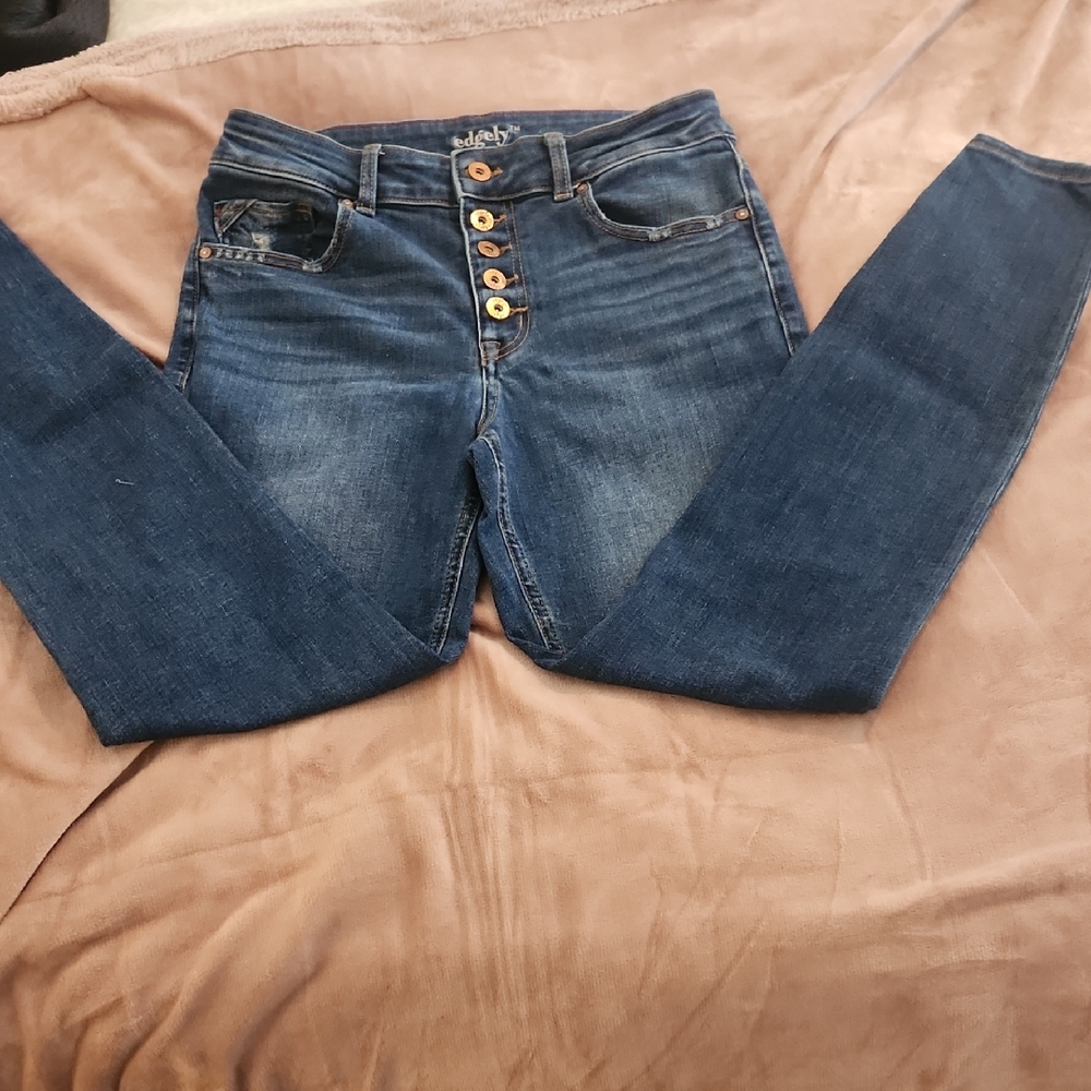 High Rise Dark Blue Women's Jeans